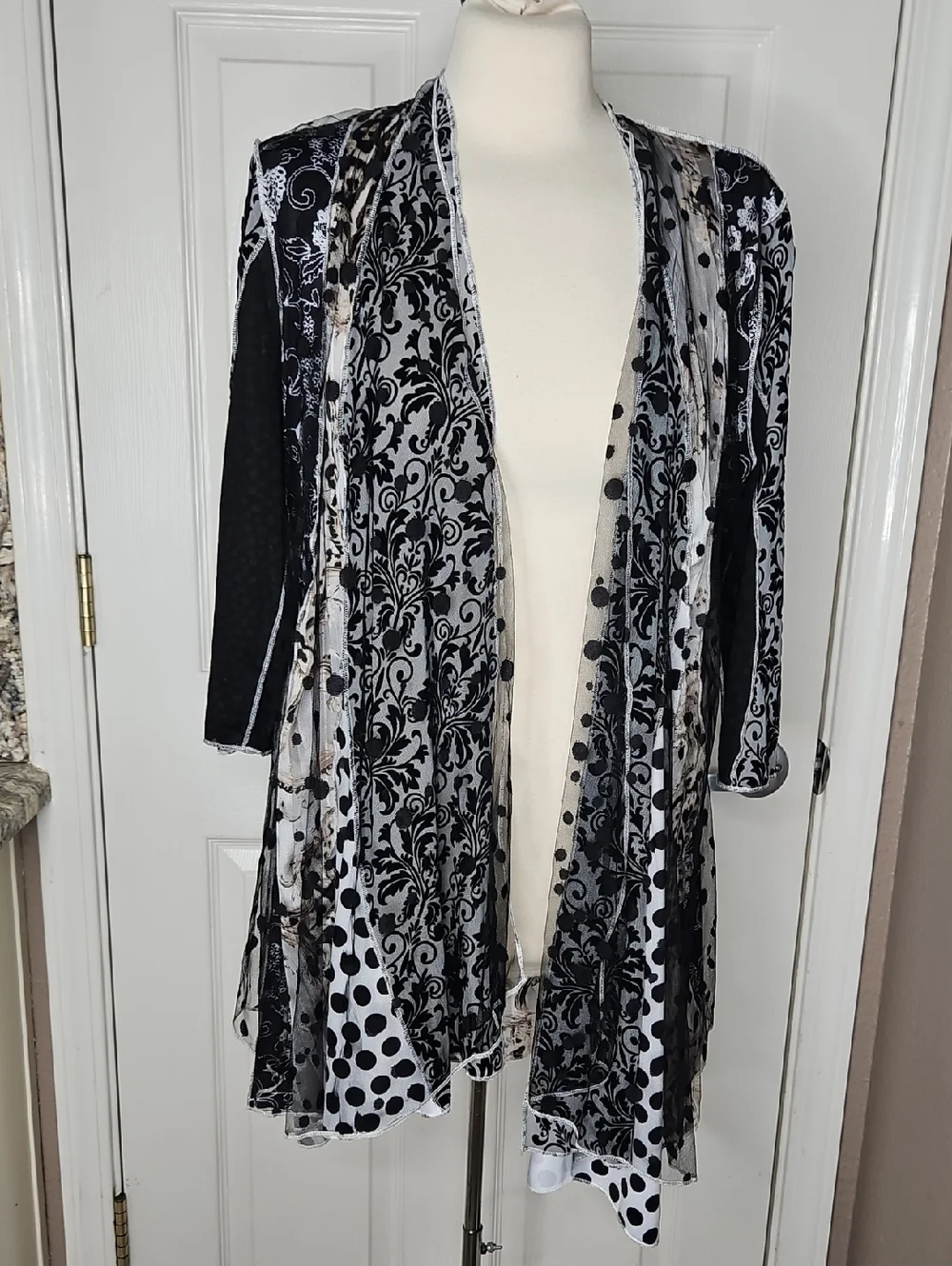 Kamana Duster Mixed print multilayer Contrasting patchwork pattern Small